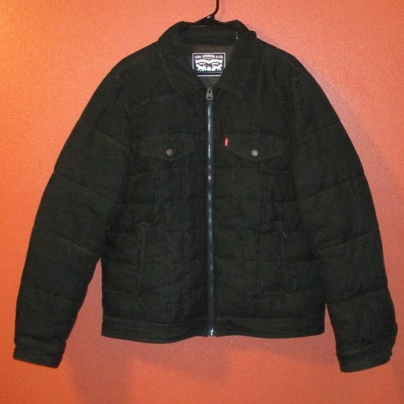 Levi's Other - Levi Men Large Forrest Green Black Corduroy Casual Warm Outdoors Pockets Jacket